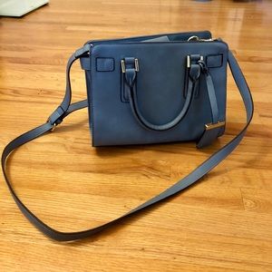 Dusty blue small satchel crossbody